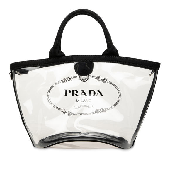 Prada Handbags - Pre-Loved Prada PVC Canapa Logo Satchel